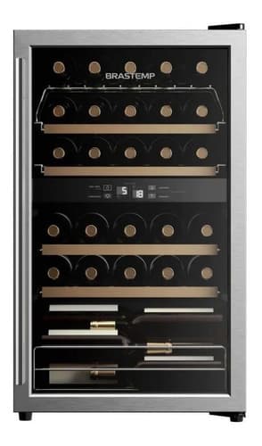 Adega Brastemp Climatizada Dual Zone 33 Garrafas - Black