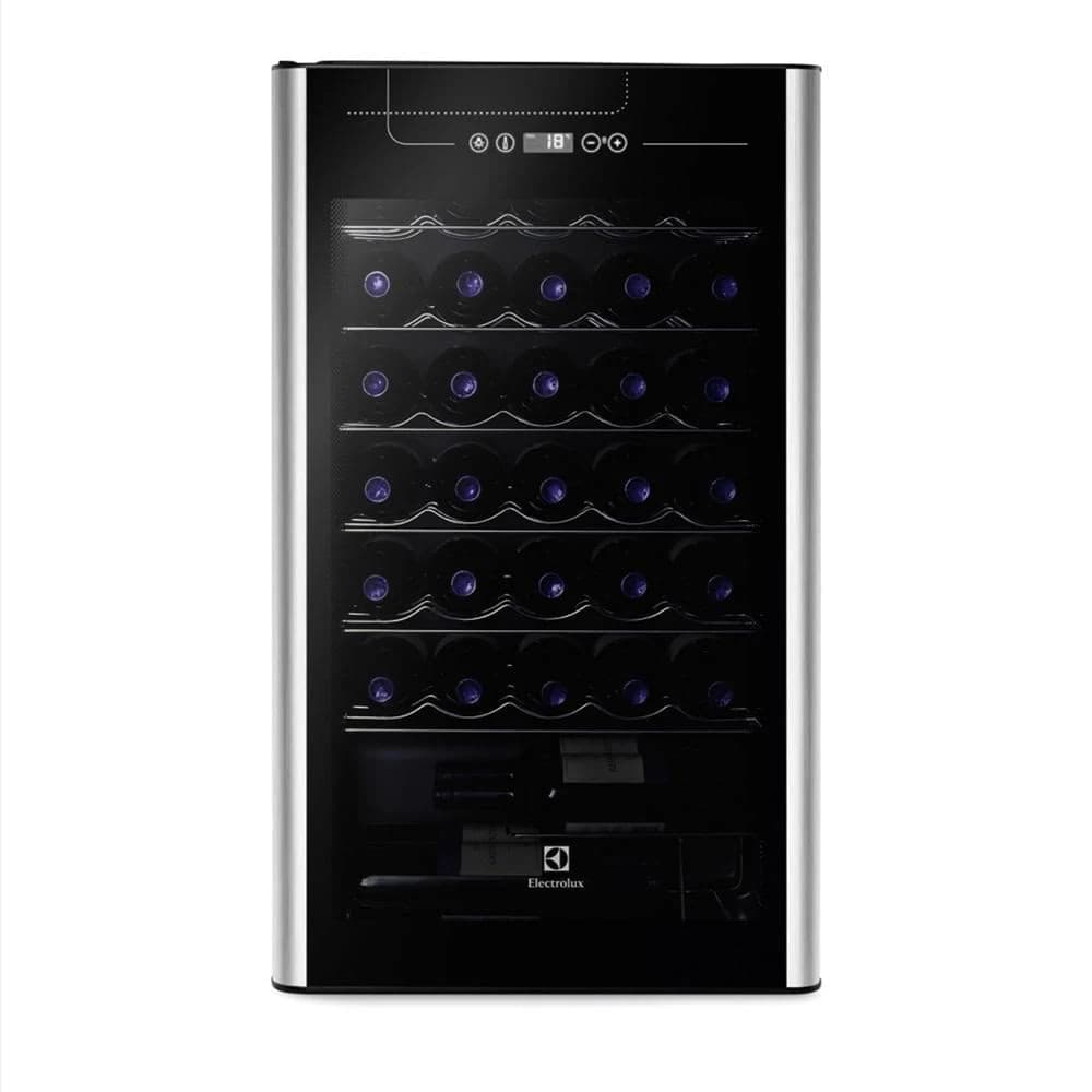 Adega Electrolux Acs34 34 Garrafas Preto E Inox -