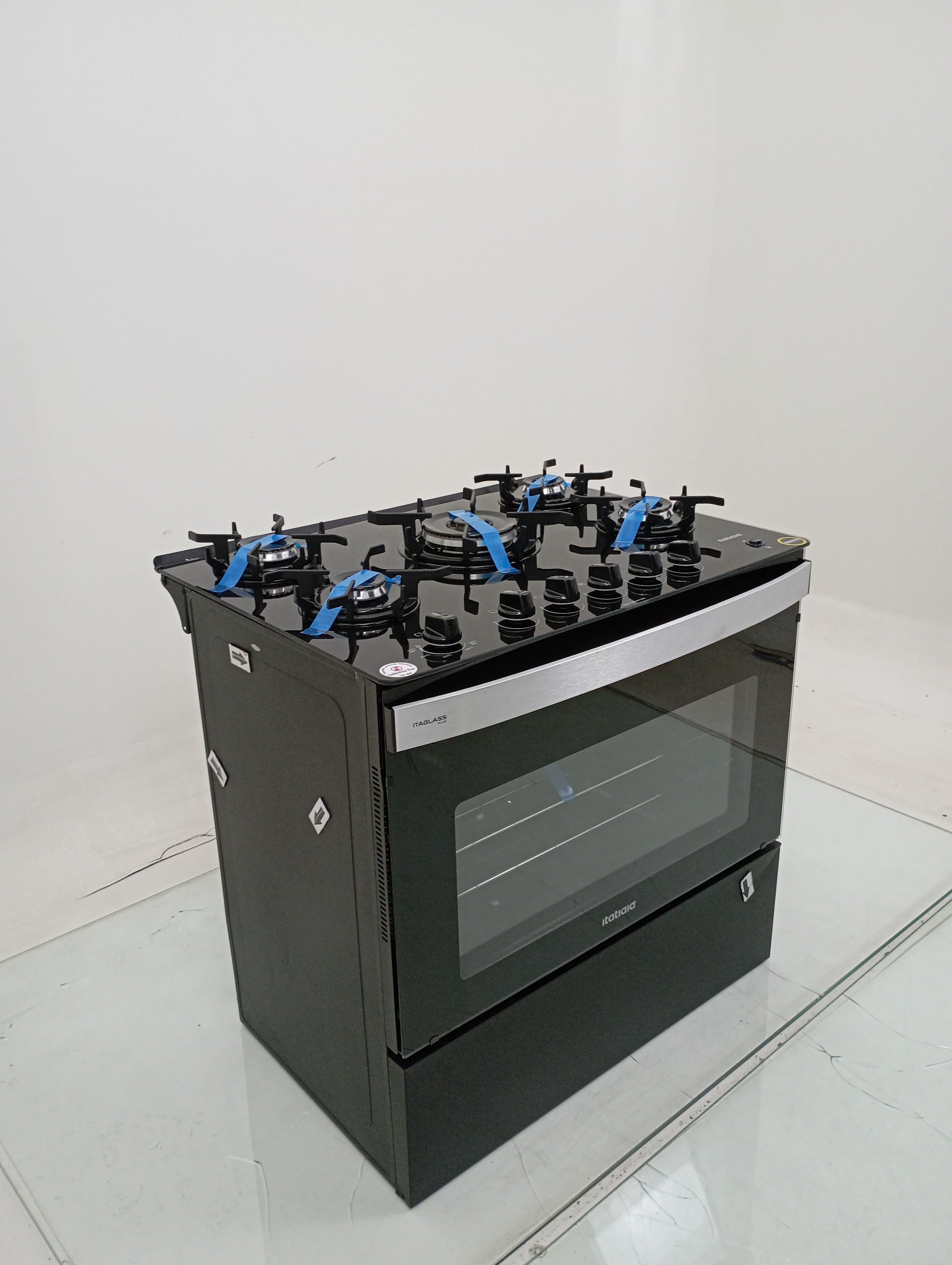 Miniatura 2 de Fogao Itatiaia Itaglass Plus 5 Bocas Mesa De Vidro - Preto