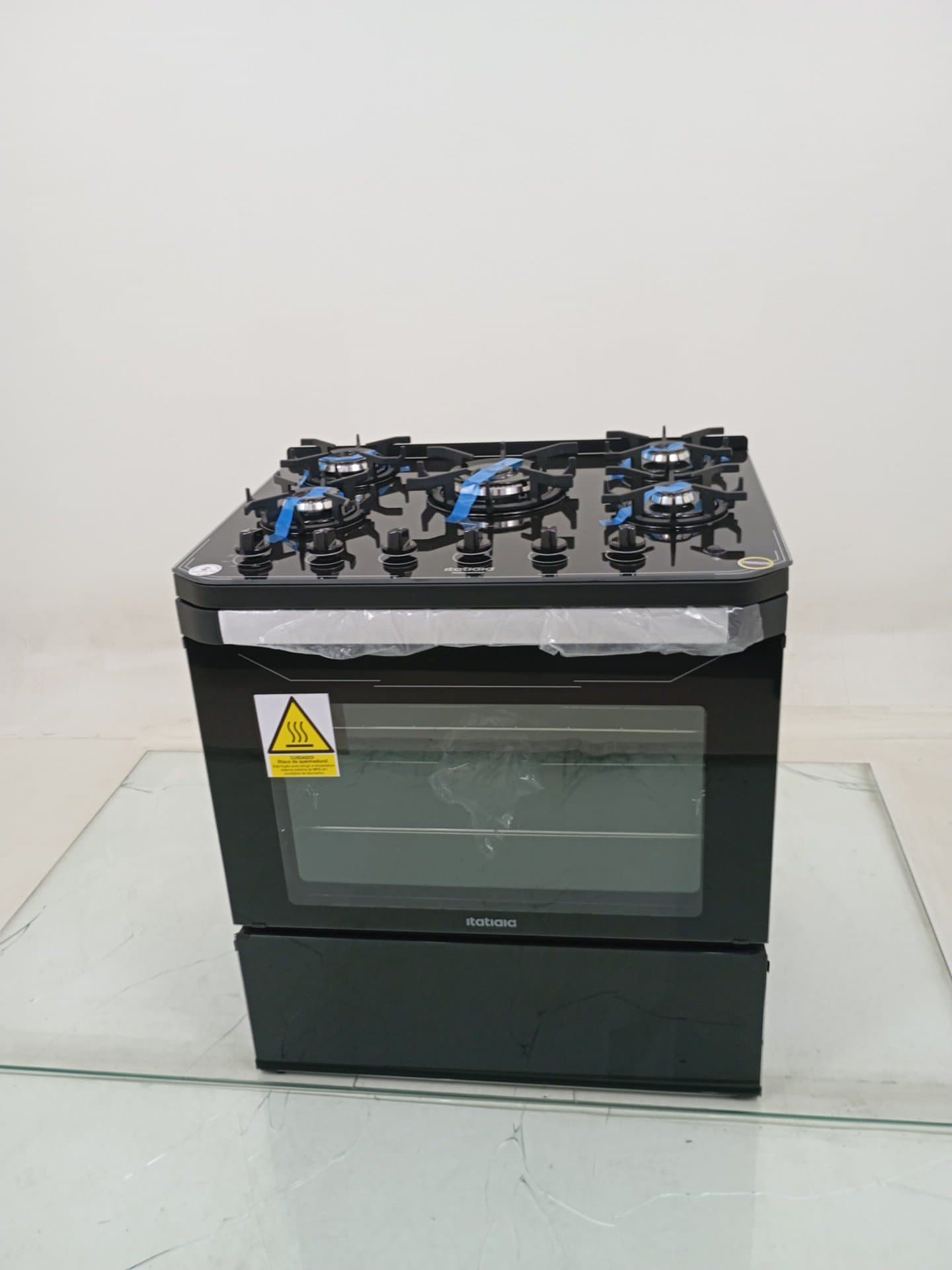 Miniatura 1 de Fogao Itatiaia Itamaster 5 Bocas Mesa De Vidro - Preto