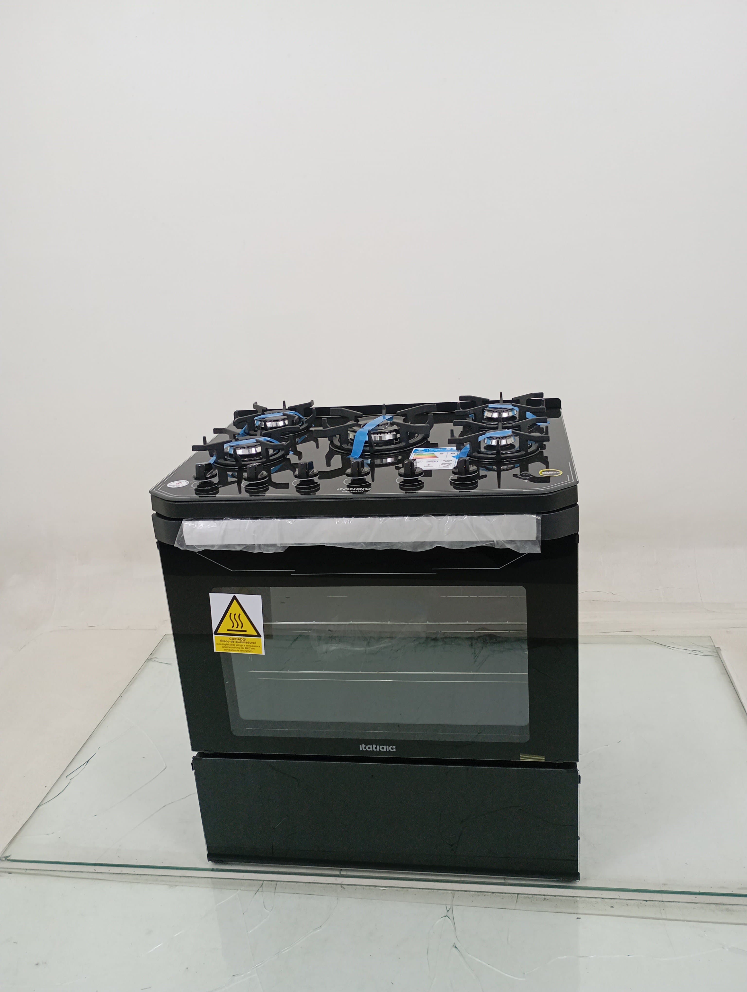 Miniatura 1 de Fogao Itatiaia Itamaster 5 Bocas Mesa De Vidro - Preto