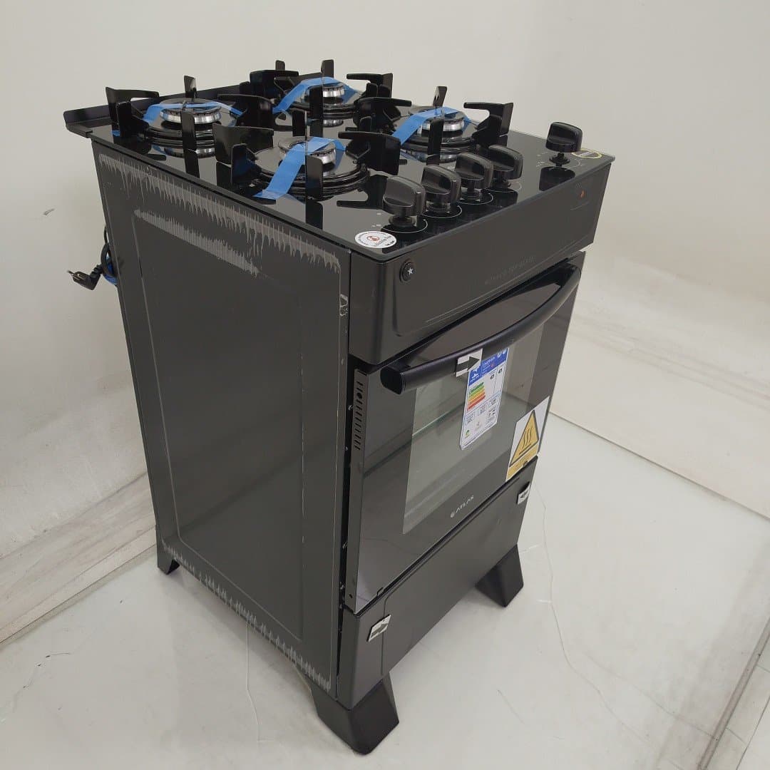 Miniatura 2 de Fogao Atlas 4 Bocas Mesa De Vidro - Preto
