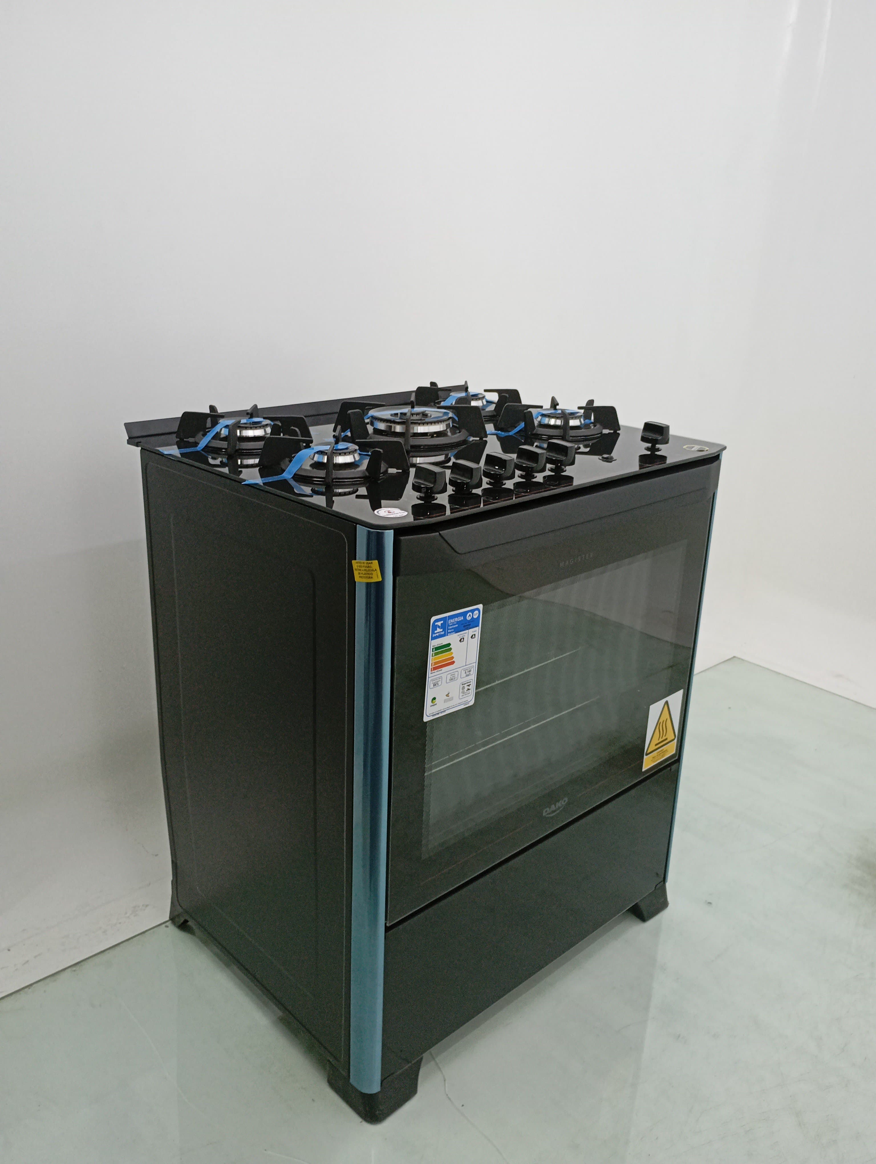 Miniatura 2 de Fogao Dako 5 Bocas Mesa De Vidro Magister - Preto