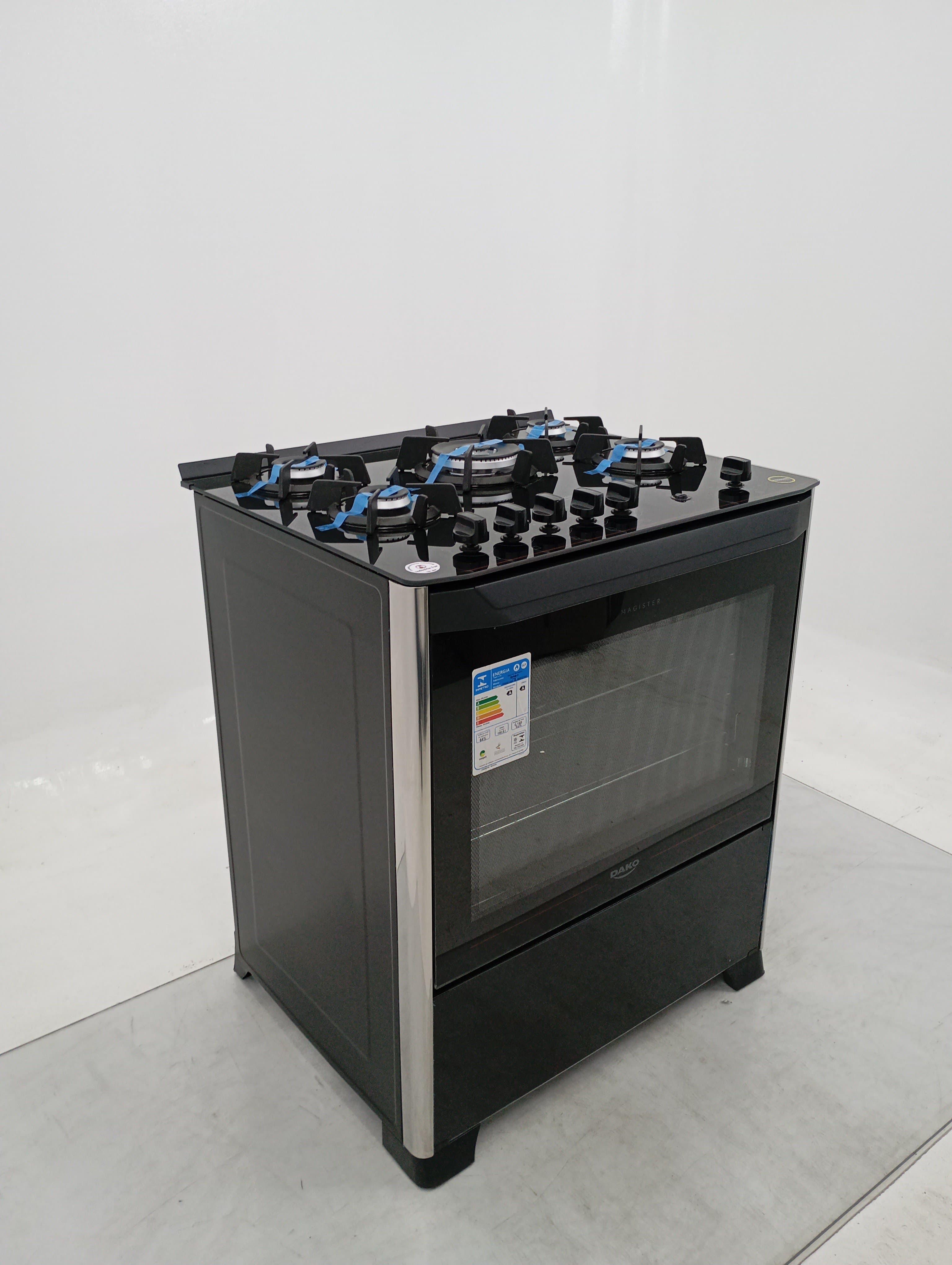 Miniatura 2 de Fogao Dako 5 Bocas Mesa De Vidro Magister - Preto