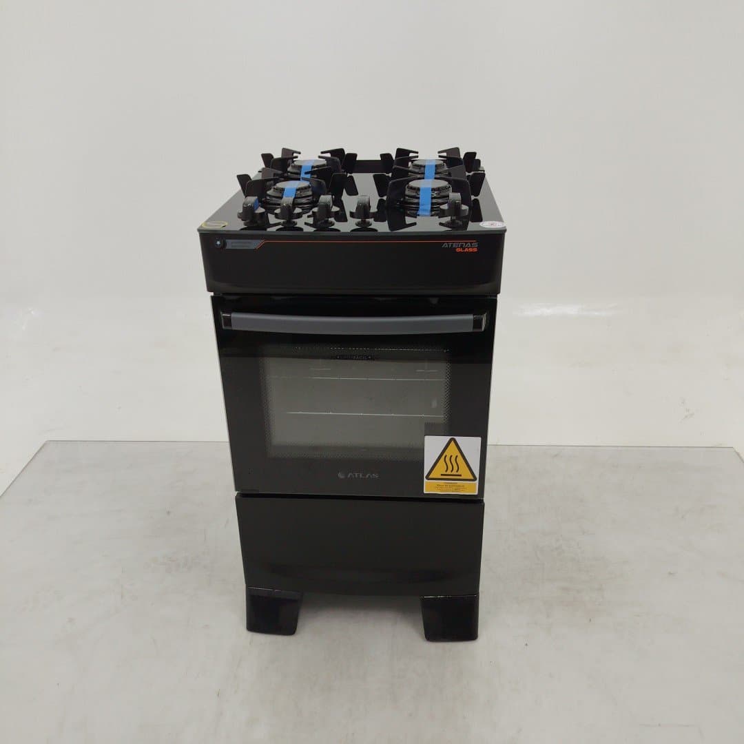 Miniatura 1 de Fogao Atlas Fogao Gas 4q Atenas Glass Pto 26