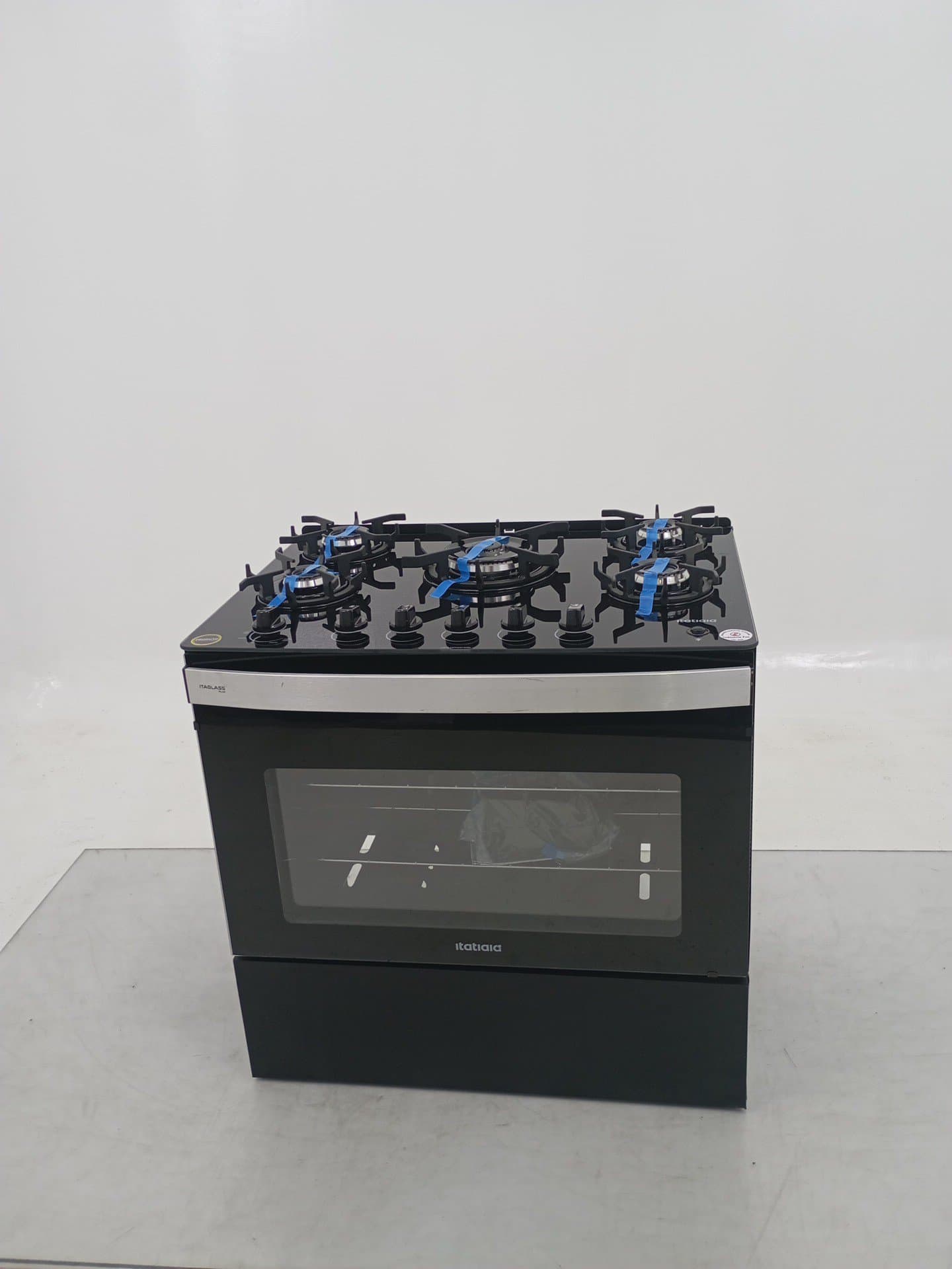 Miniatura 1 de Fogao Itatiaia Itaglass Plus 5 Bocas Mesa De Vidro - Preto