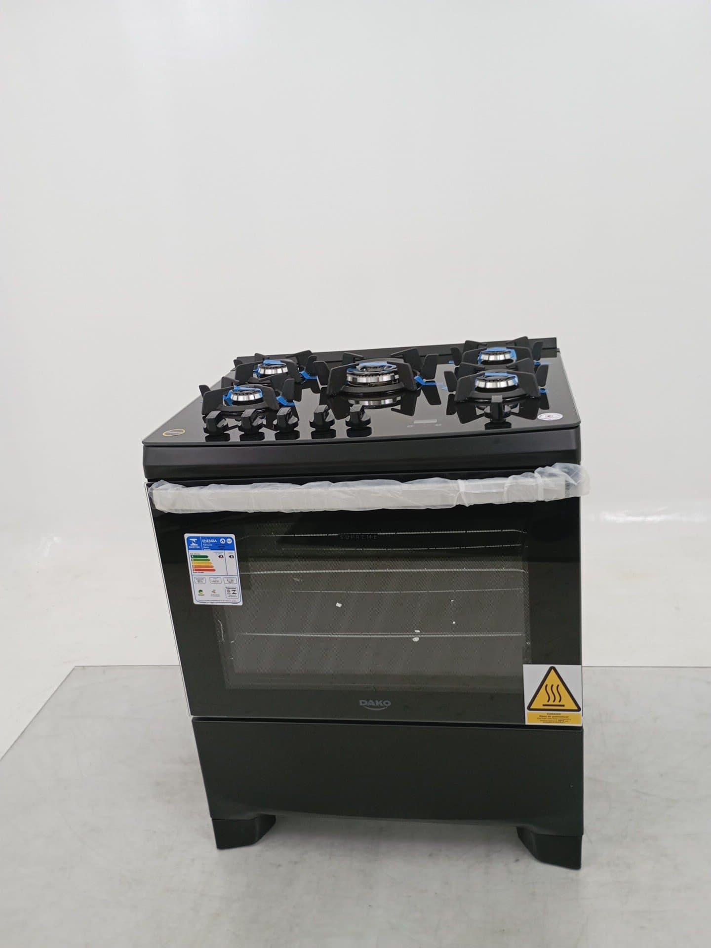 Miniatura 1 de Fogao Atlas - Fogao Gas 5q Supreme Black Glass Pto 25