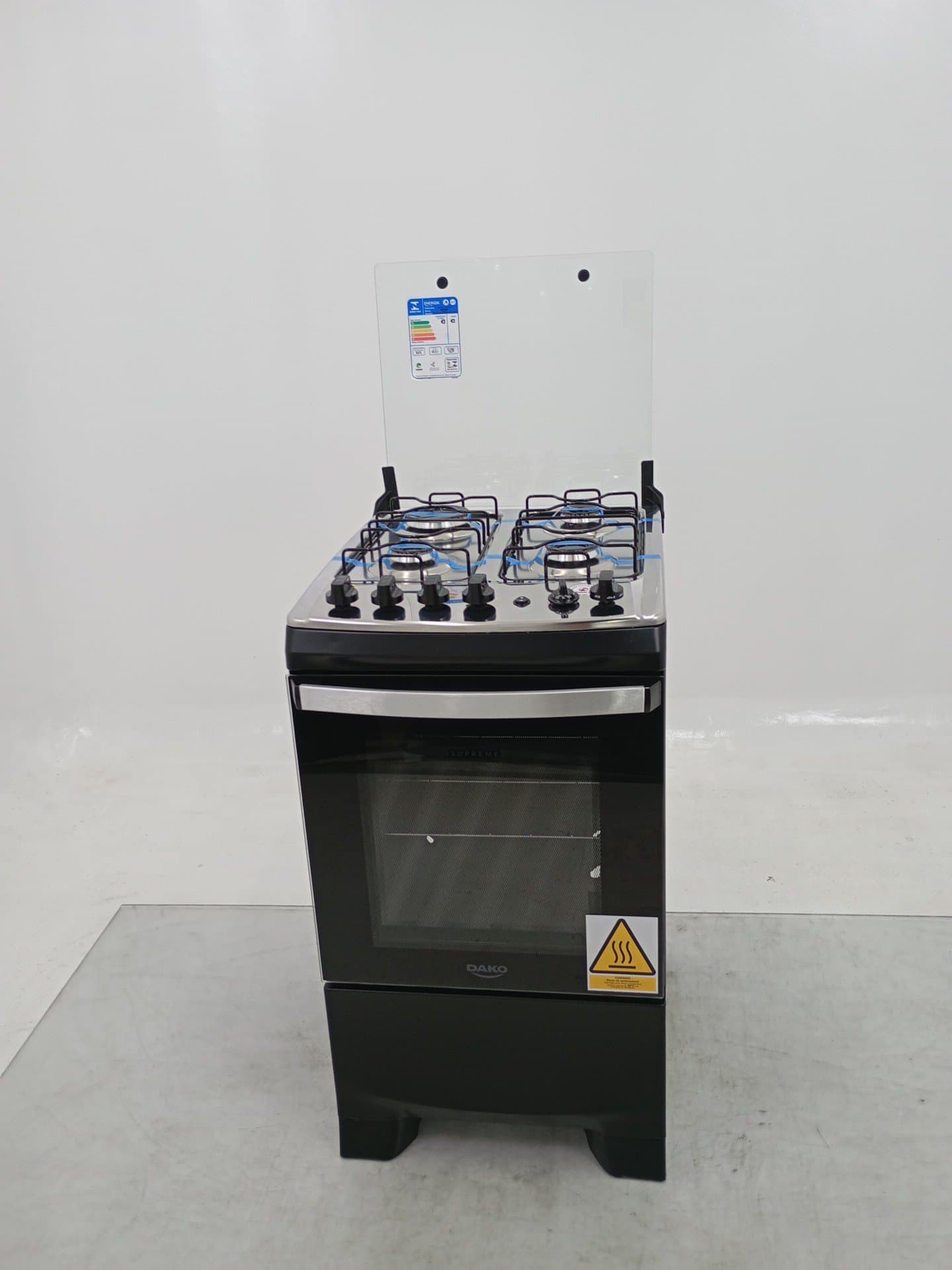 Miniatura 1 de Fogao Atlas Preto - Fogao Gas 4q Supreme Timer Pto 25