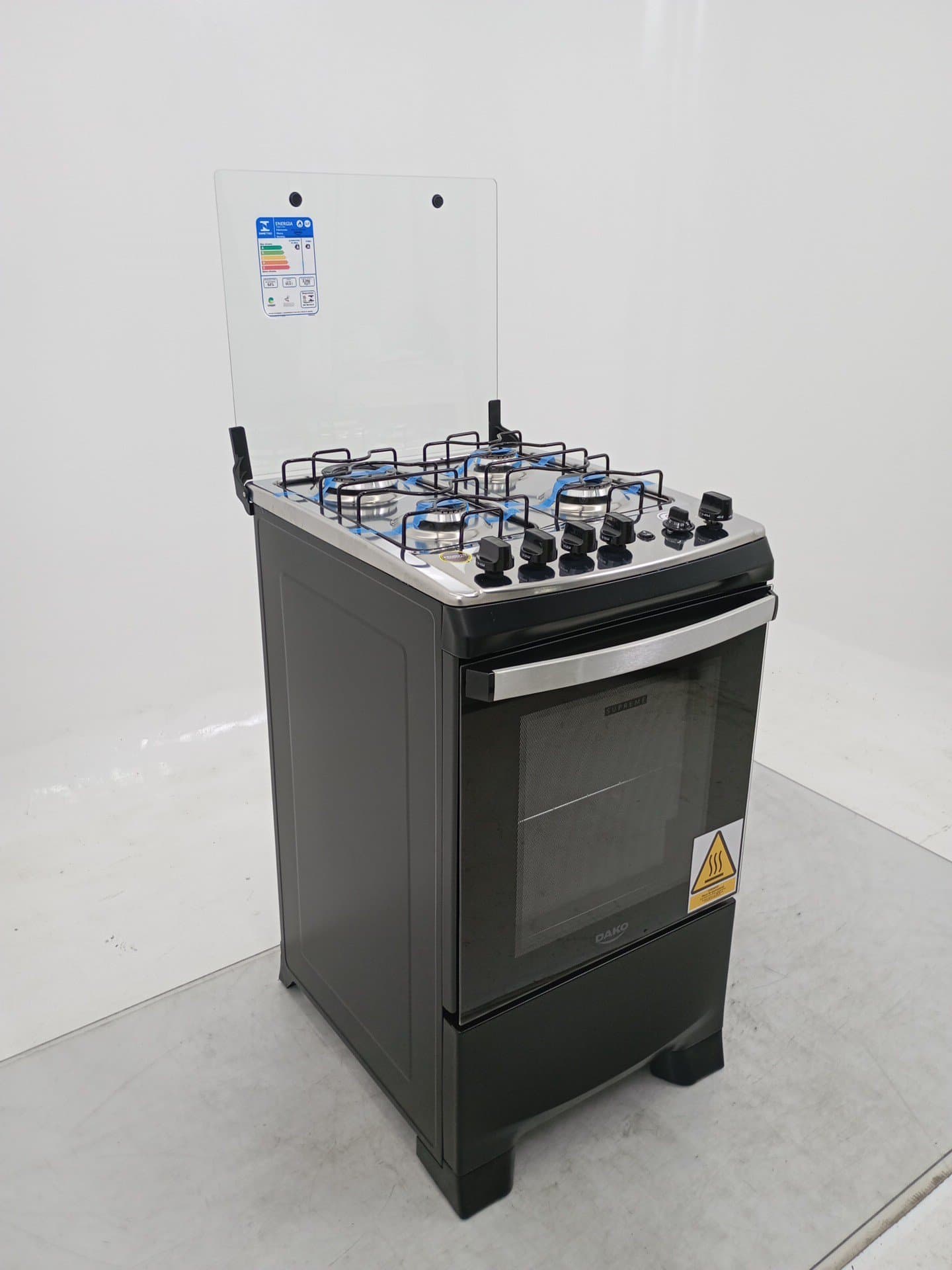 Miniatura 2 de Fogao Atlas Preto - Fogao Gas 4q Supreme Timer Pto 25